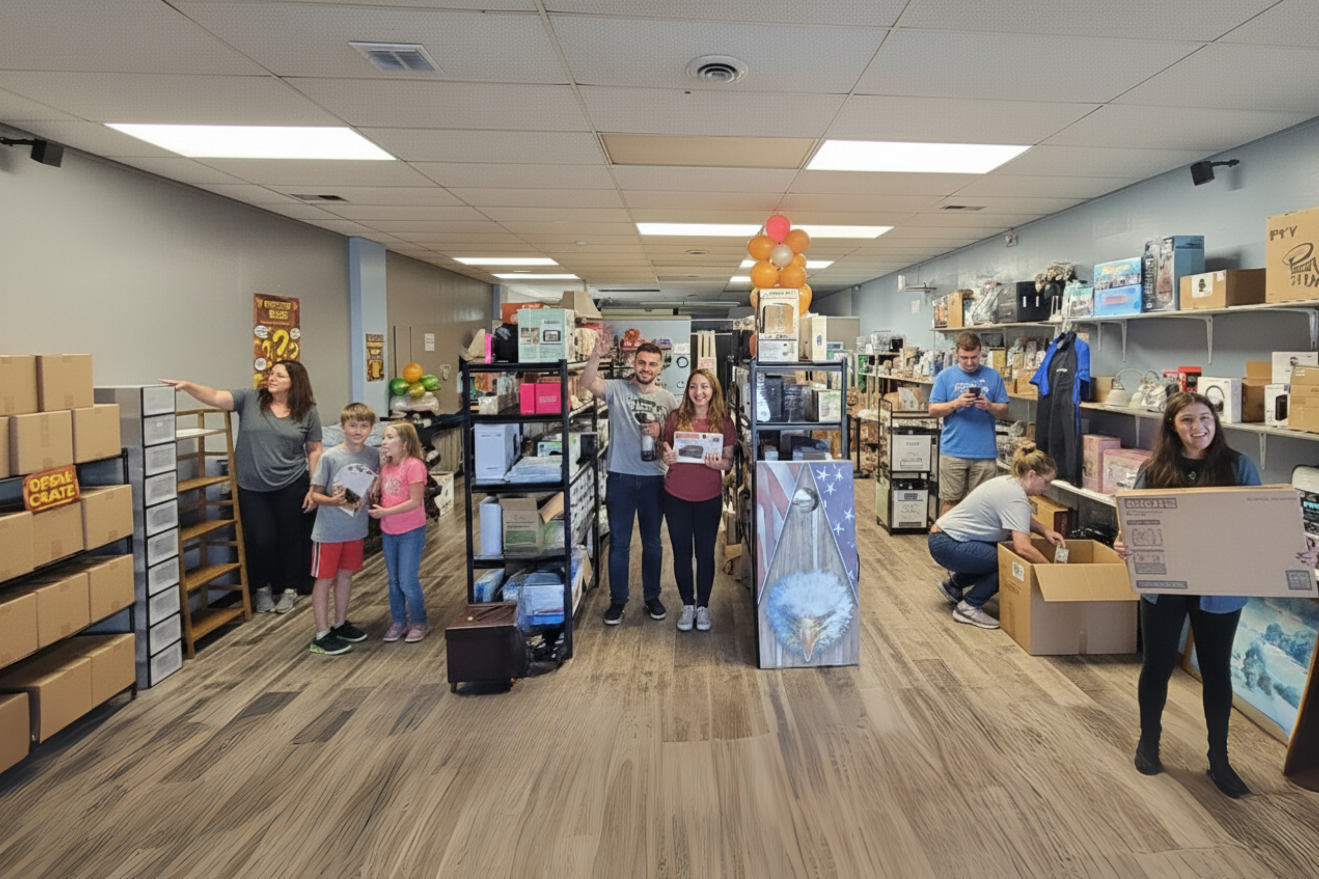 Shoppers browsing deals